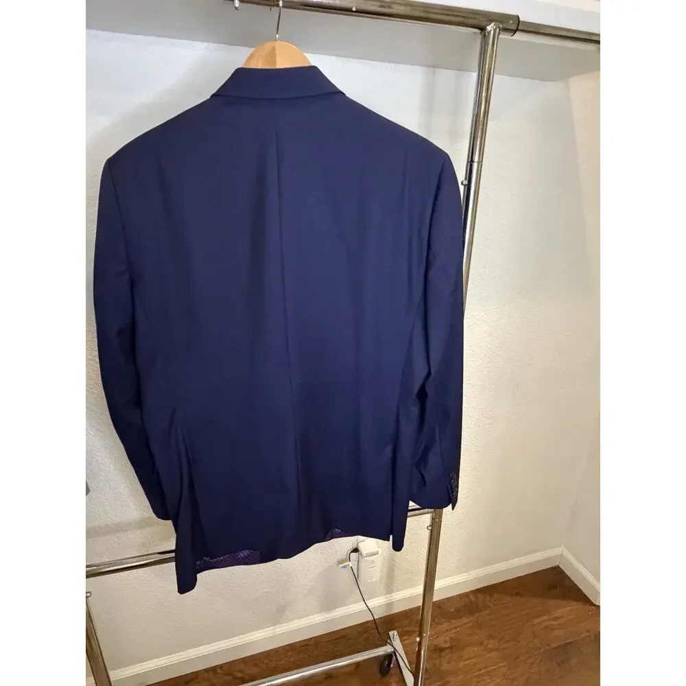 Ted Baker Endurance Mens 42R Navy Blue 100% Wool Blazer Made Canada Sport Coat